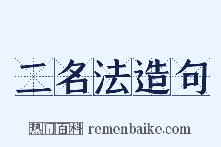 二名法造句是什么意思的图片